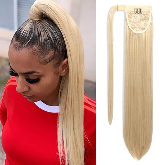 by margiee CLIP IN PONYTAIL EXTENSION WRAP AROUND NATURAL HAIRPIECE FOR WOMEN